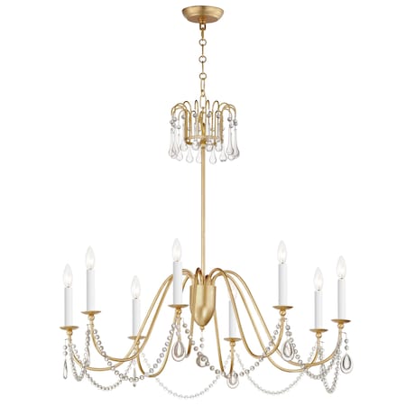 Maxim Lighting Plumette 8-Light Chandelier w Crystal 12168GL/CRY